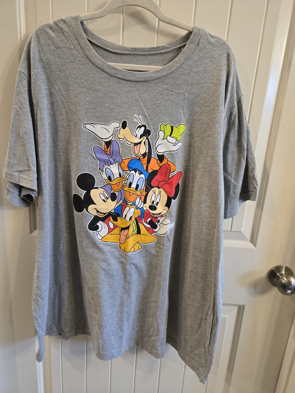 Disney Gray Short Sleeve Tee with Colorful Classic Characters Size 4x